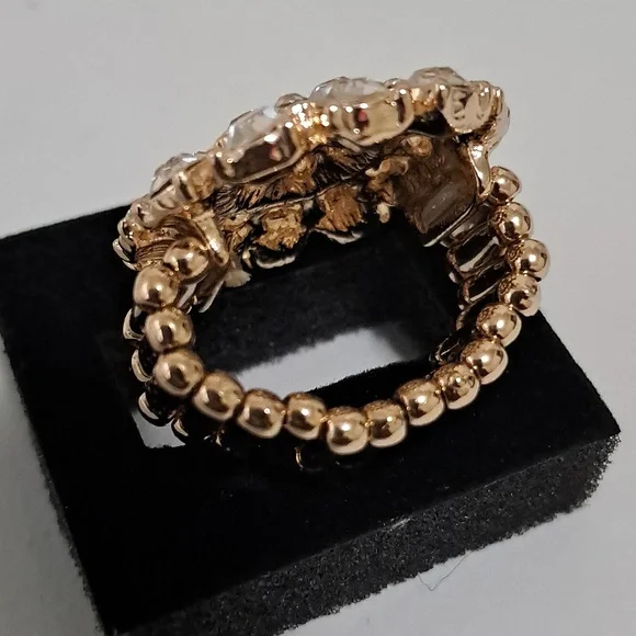 Paparazzi Gold and Silver Crystal Statement Ring - Picture 2 of 2